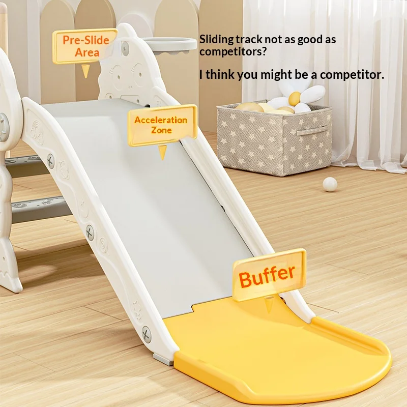 Indoor Outdoor Slide Playset Thick Durable Plastic Foldable Non Slip Kids Playground Toy Home Preschool Slide Kids Toddler