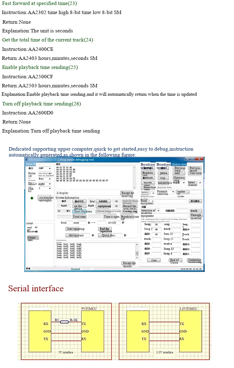 Sprachausgabe-Modul, individuell angepasste Musik, intelligente Sprachausgabe, USB-Seriellport, MP3-Erkennungsmodul, JQ8900-16P – Detail 16
