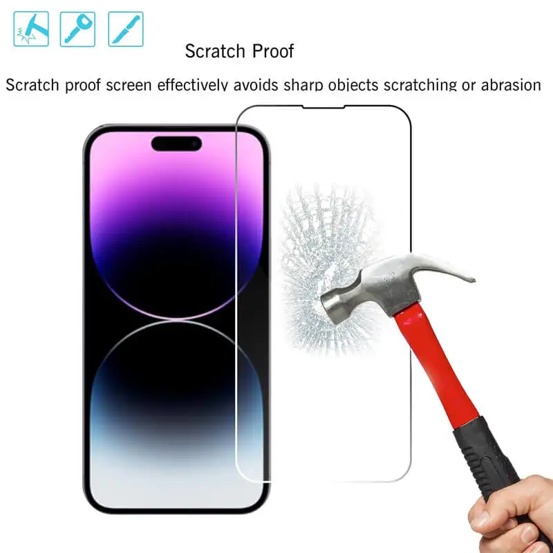 Vidrio Templado para iPhone 14 Pro 15 16 17 18 13 12 11 Pro Max Protector de Pantalla para iPhone 15 Pro Mica para iPhone 13 14 Pro Vidrio 5