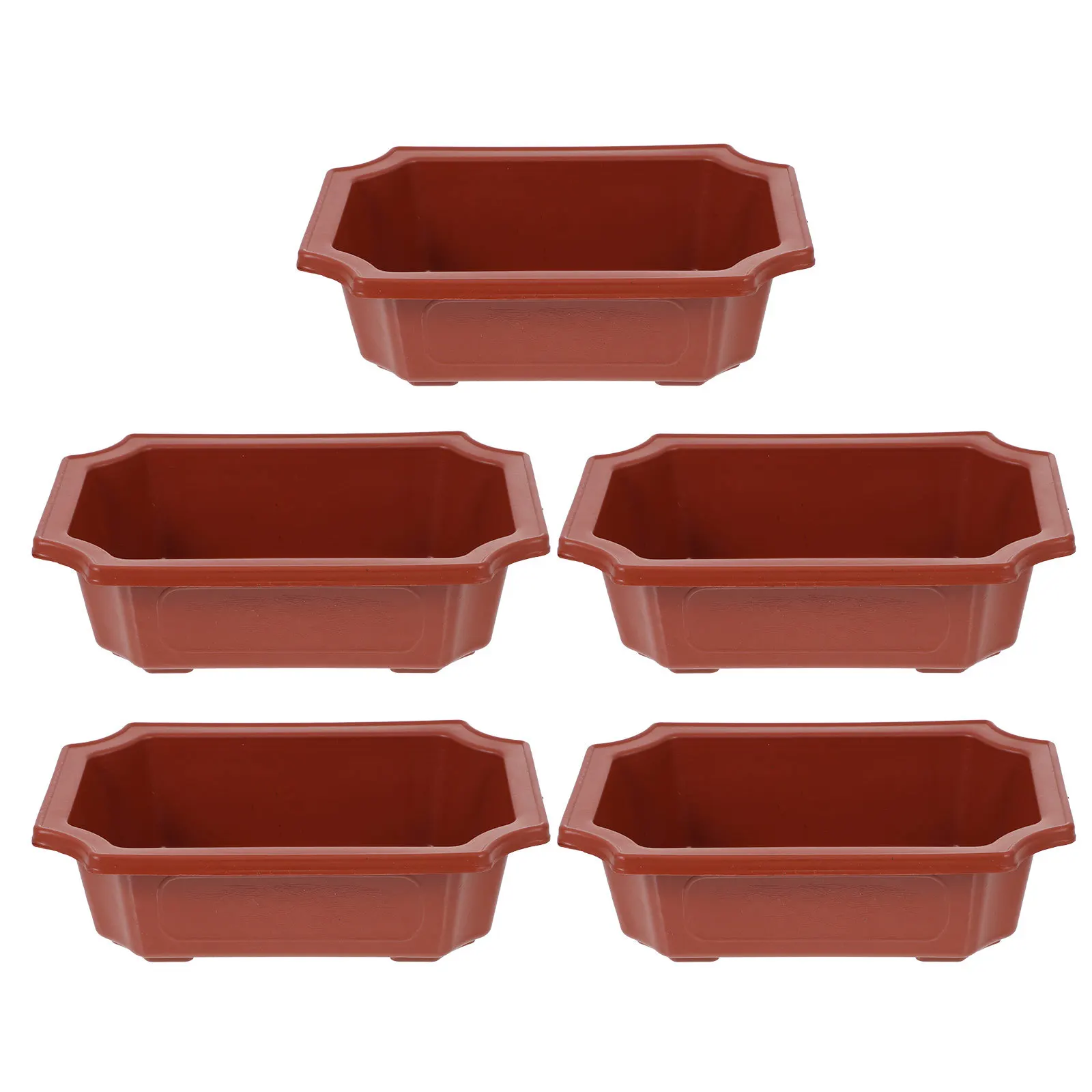 

5Pcs Small Flower Pot Set Premium Plastic Planter for Plants Landscape Garden Home Decor Creative Plant Holder Decorative