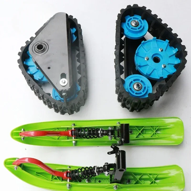 cross-border Self-made four-wheel go-kart accessories modified electric  triangle crawler of snowmobile