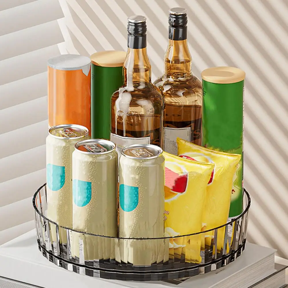 

Storage Rack Compact Beauty Organizer Capacity 360-degree Rotating Makeup Organizer Tray Spice Rack for Strong Load-bearing