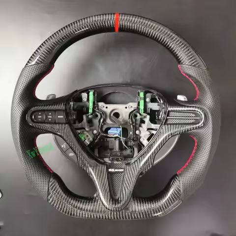 For Honda CIVIC Type R RSZ City FIT JAZZ Customized 100% Carbon Fiber Car Steering Wheel