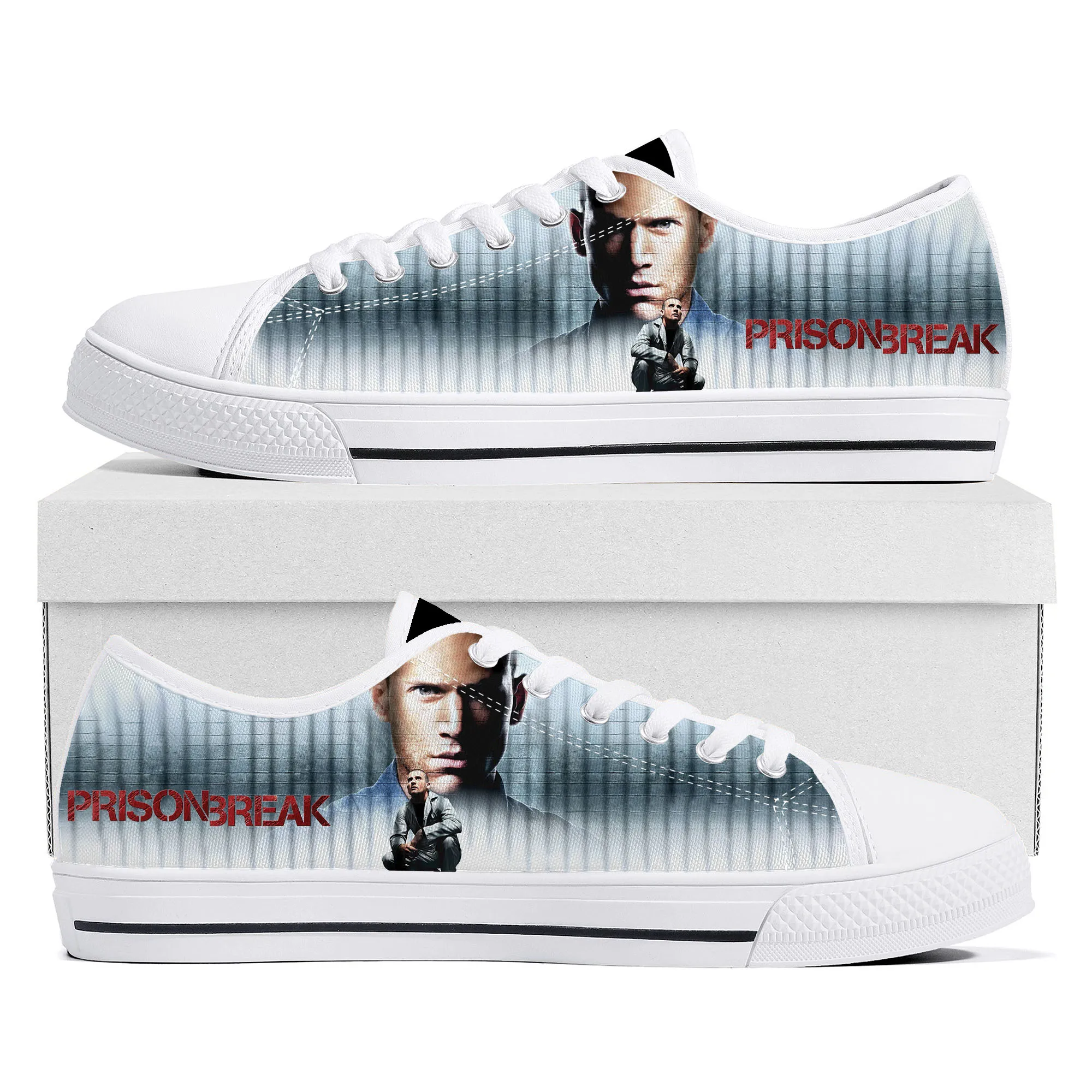 Prison Break Low Top Sneakers Mens Womens Teenager Canvas High Quality Sneaker Casual Custom Made Shoes Customize DIY Shoe