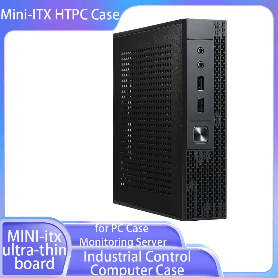 

Mini-ITX HTPC Chassis for PC Case Monitoring Server Industrial Control Computer Case for THN-TX Motherboard 17x17cm Case