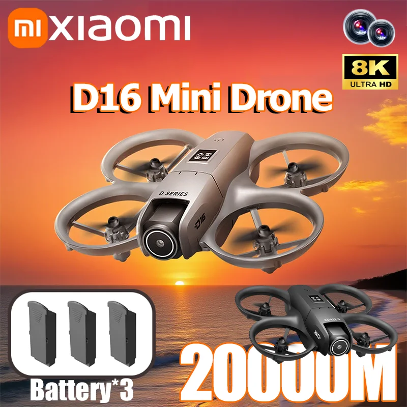 

Xiaomi D16 GPS Дрон 8K Aerial HD Профессиональная двойная камера Оптическое позиционирование потока Предотвращение Бесщеточная мощность GPS Возвратный дрон