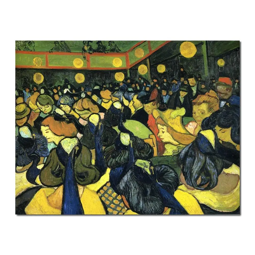 

Canvas Art the Ballroom at Arles By Vincent Van Gogh Oil Paintings Reproduction Hand-painted Figure Artwork Office Home Decor