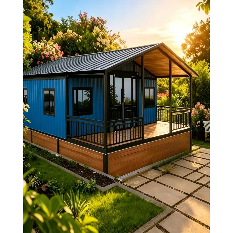 Heavy Duty 20ft Expandable Container House Foldable Prefab Home Flat Pack Modular Tiny Villa For Construction Site Camp