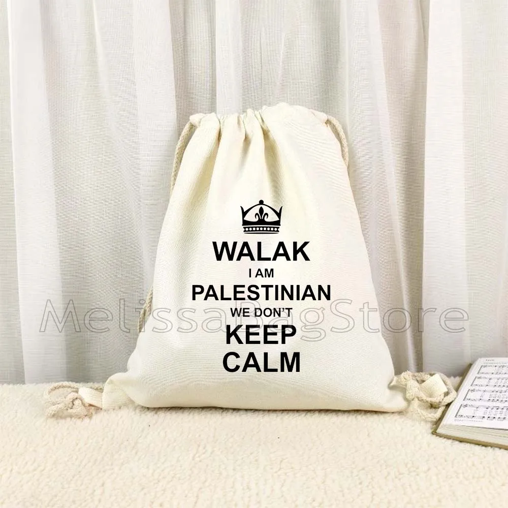 

Retro Arabic Gifts Quotes Heart Peace Traditional Tatreez Embroidery Calligraphy Drawstring Bag Backpack Gym Sackpack String Bag