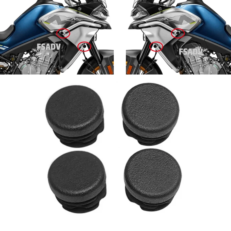 4PCS Chassis Plugs For CFMOTO 800MT MT800 800 MT 700MT Motorcycle Frame Hole Cover Caps Plug Frame Cap Desertx CF800MT