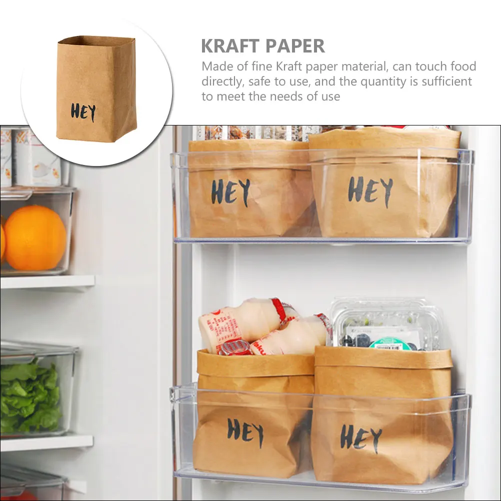 

Kraft Paper S Size Vegetable Storage Leak Proof Reusable Kitchen ganizer Snack S Kraft Paper Bags For Bread wich Food Bag Holder