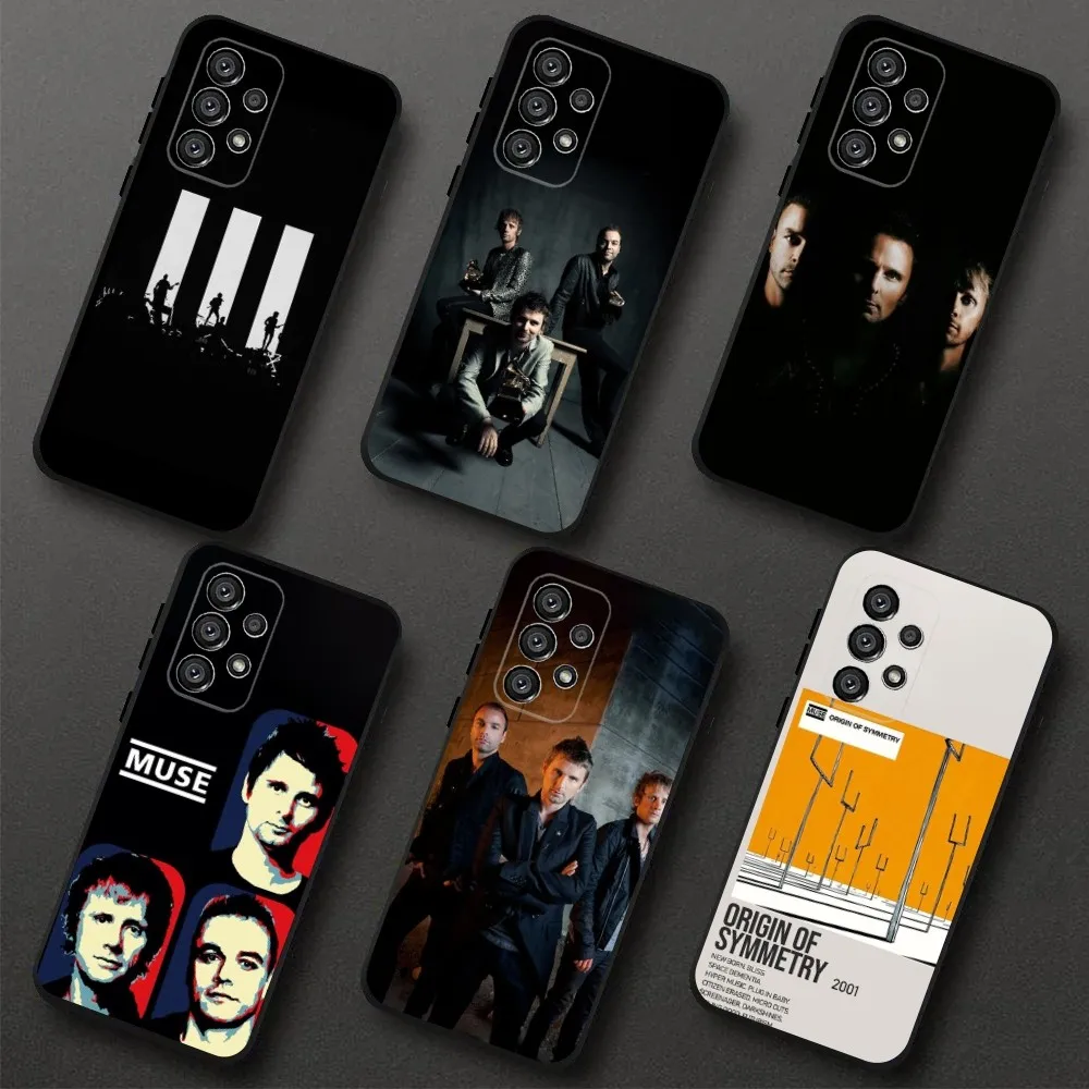 

Band M-Muse Phone Case For Samsung Galaxy A20,A21s,A22,A31,A32,A52,A53,A72,73,A80,A91 Soft Black Cover