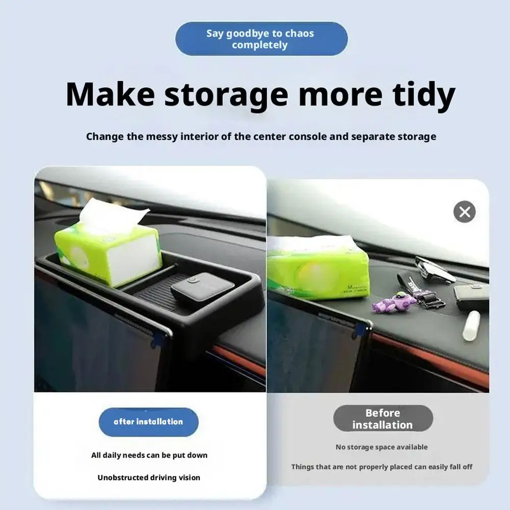 Organizzatore della console centrale per auto per BYD Seal 07 EV Accessori per console centrale per auto Dettagli interni Vassoio portaoggetti per interni auto