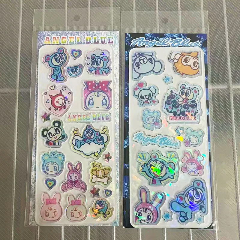 

New Cartoon Water Drop Sticker Cute Angel Blue Acrylic Sticker Student Diy Scrapbook Phone Case Decoration Couple Festival Gift