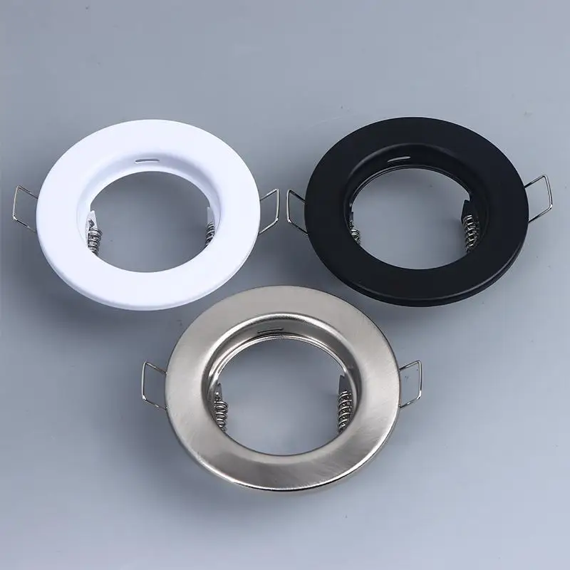 Round Fixture Downlight Holders; Adaptable for MR16 GU10 LED Bulb; Recessed Spot Light Design.