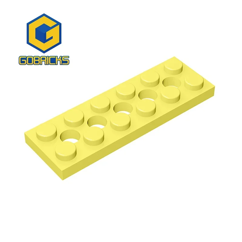 Gobricks 1 Pcs MOC Technic Plate 2 x 6 5 Holes Bricks Compatible With 32001 Model Building Blocks Parts Kids Assembly Toys Gifts