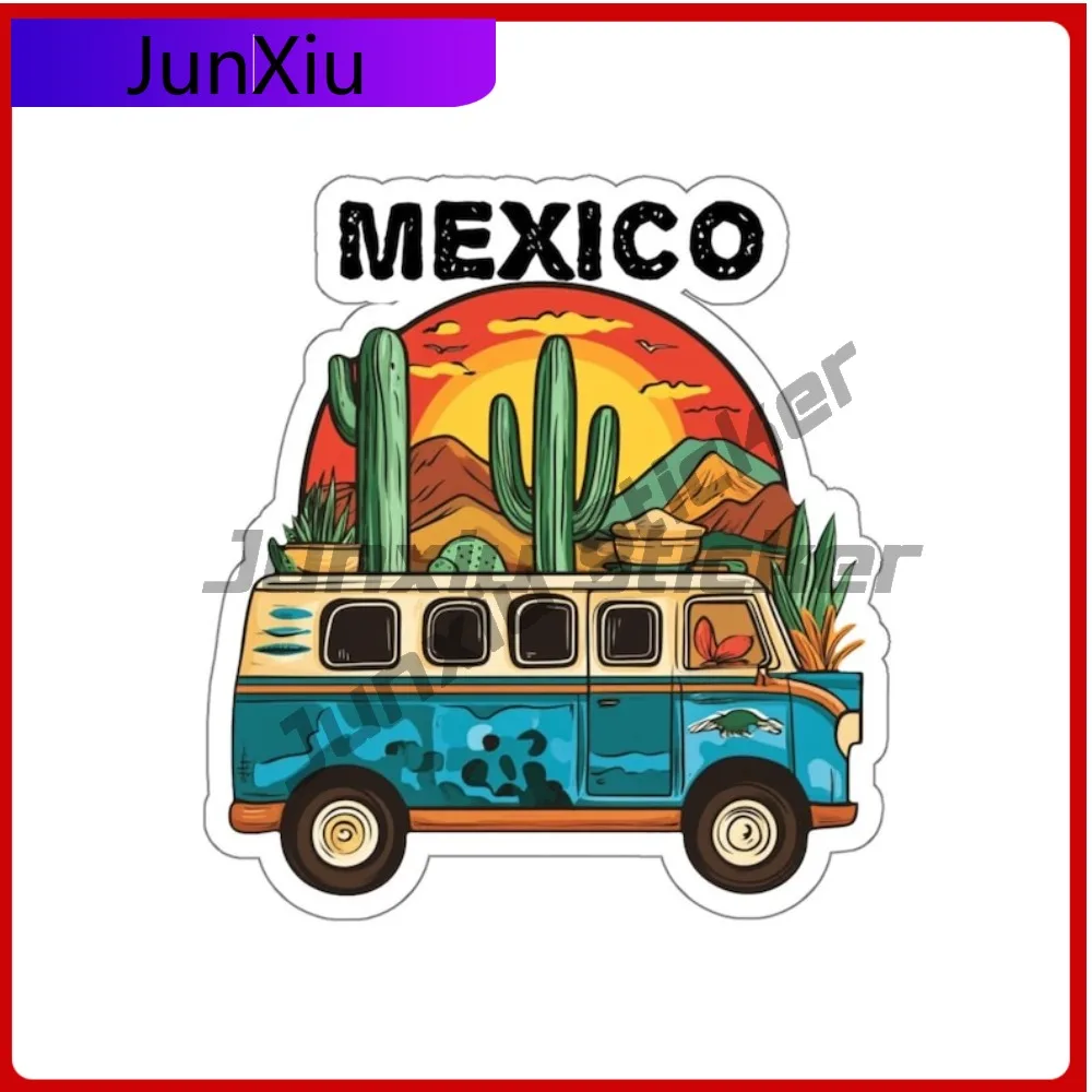 

Mexico Camper Stickers Mexican Vacation Souvenir Label Adventure Vinyl Sticker Luggage Bumper Window Phone Trunk Windshield Deca