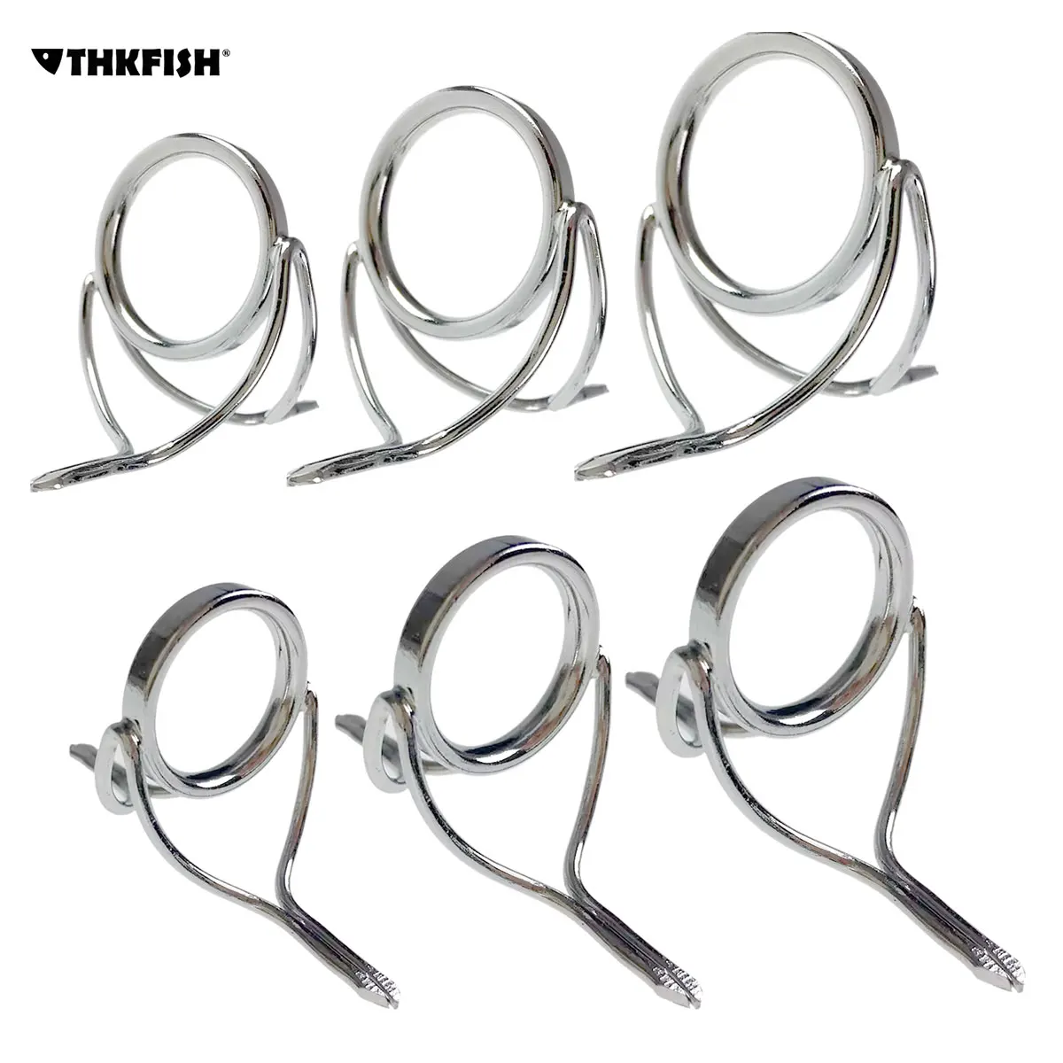 12pcs Fishing Rod Guides Ring #12-#25 Casting Rods Repair Kit Silver Stainless Steel Fishing Pole Guide Replacement Set