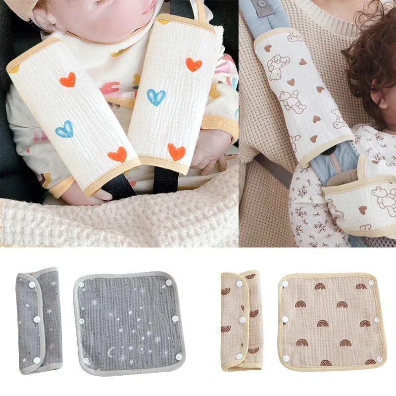 Baby Safety Belt Accessories Soft Cushion Shoulder Strap Cover Baby Waist Stool Drooling Bib Baby Strap Bib