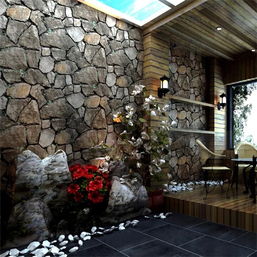 جديد مقلد الرخام منقوشة حجر خلفية بار مطعم صيني الرجعية الطوب منقوشة ورق الحائط الحجر الثقافي الطوب