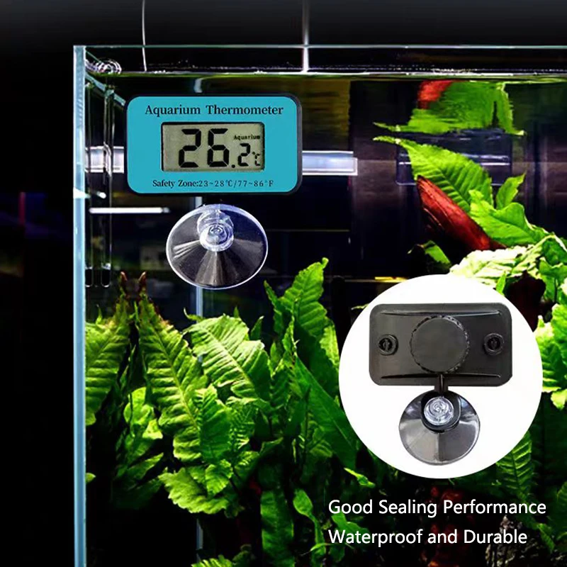 Aquarium Waterproof LCD Digital Fish Tank Thermometer Submersible Water Temperature Meter Temperature Control For Fish Tank