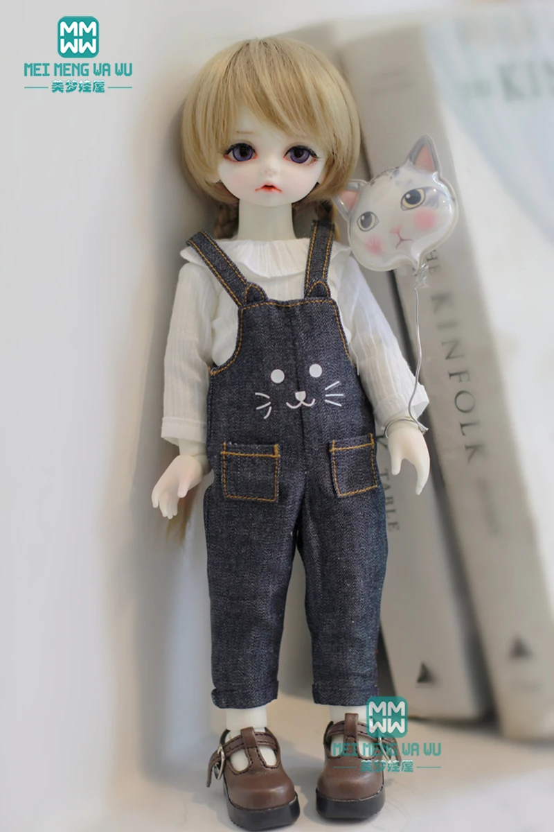 Passend für 30 cm große 1/6 BJD YOSD MYOU Puppen. Modische Hosenträgerröcke, Hemden, Spielzeug, Geschenk