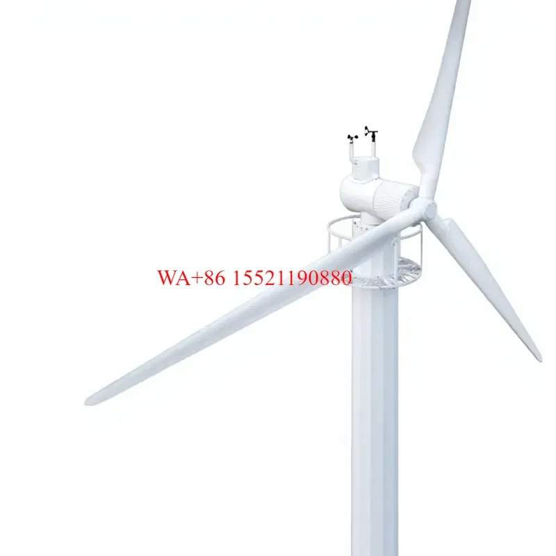 WMWMNU 3kW Lightweight Horizontal Axis Wind Turbine 48V 96V 120V 220V 3 Blade Wind Generator for Home Off Grid Power System