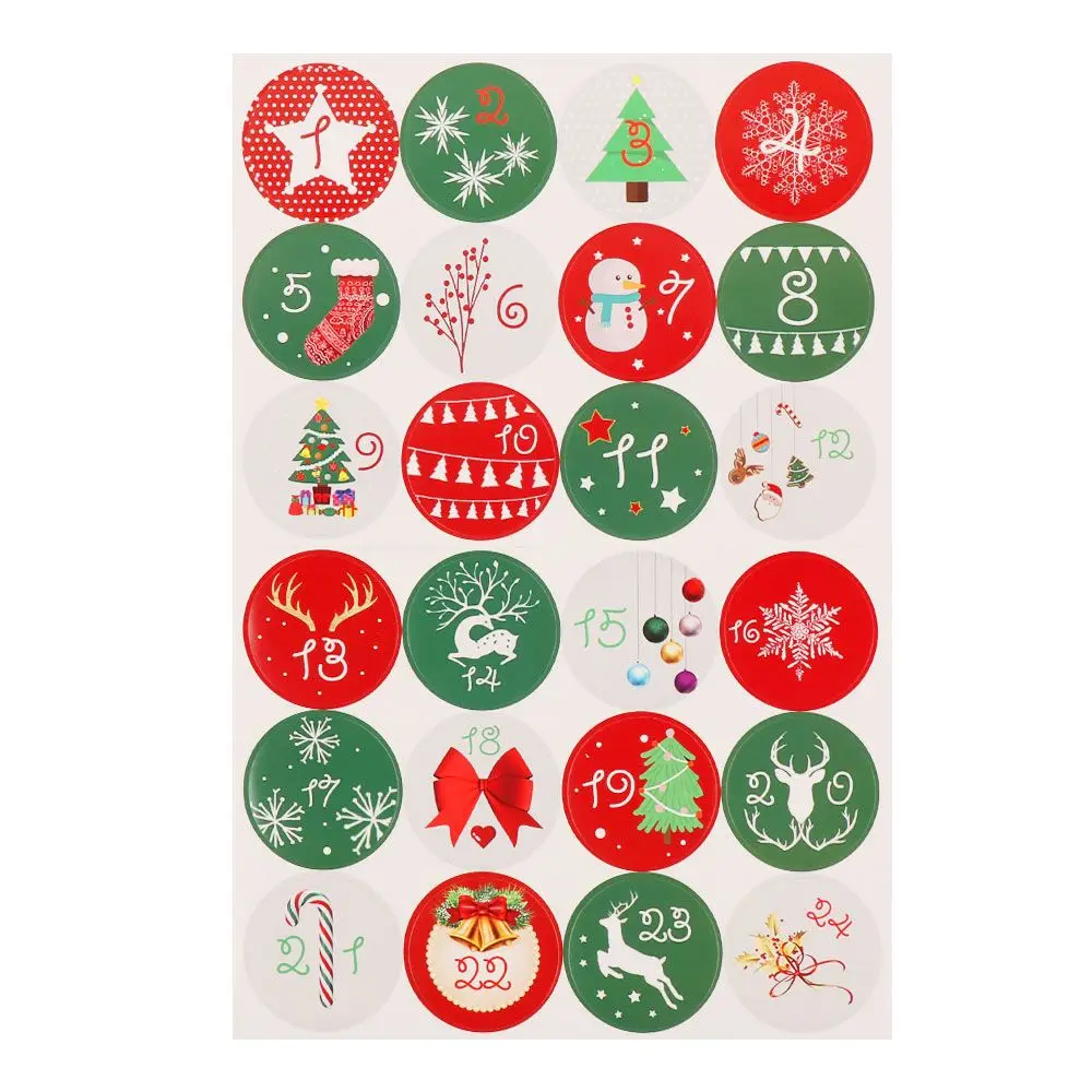 

Cookie Merry Christmas Sealing Gift Packaging Adhesive Label Paper Stickers Number Stickers Advent Calendar