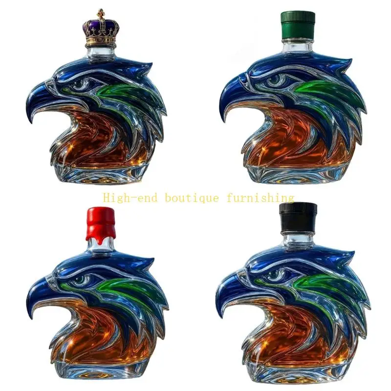 

L9NB Seahawk Headmade Whiskeys Decanters With Team Spirit Design For Wine Cocktails Coffee Enthusiasts And Sport Fan Gift