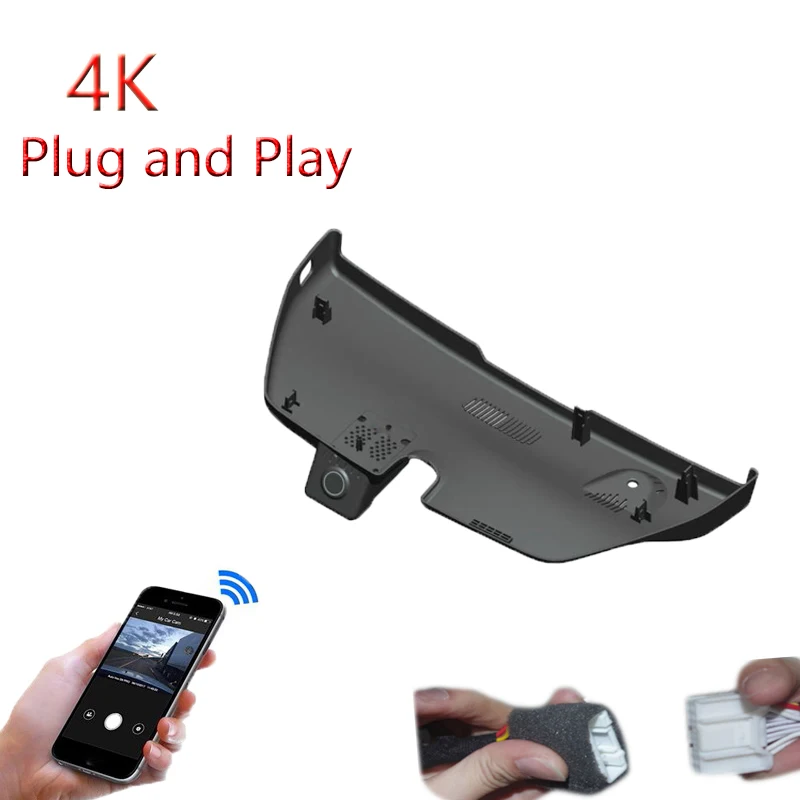 

Car Wifi DVR Video Recorder Dash Camera 4K Plug And Play For Ford Explorer 2024 2025 Dashcam