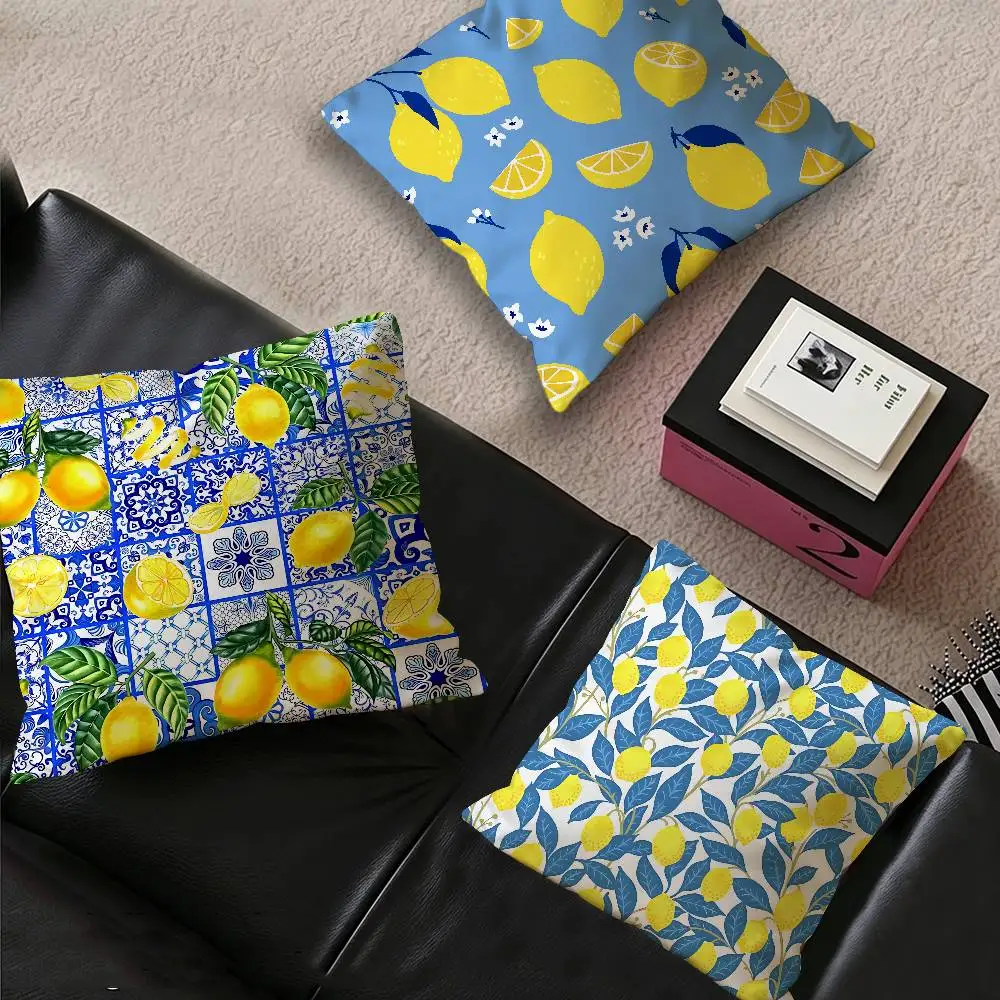 Morocco Lemon Fruit Pattern Art Personalized Pillow Dust Cover Bedroom Kids Party Decoration Pillowcase Birthday Children Gift