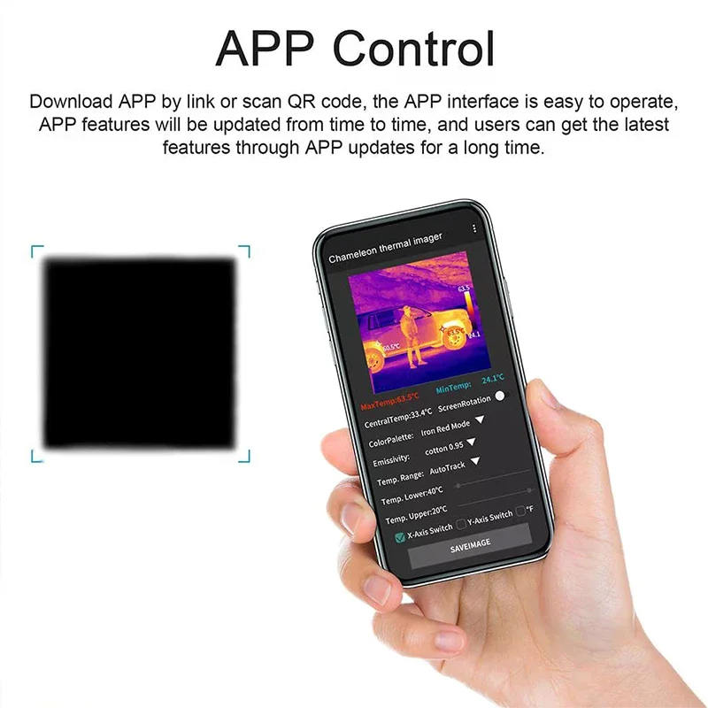 Type-C Mobile Thermal Imager Imaging Camera APP Control Thermal Camera For Android Mobile Phone Infrared Thermal Imager