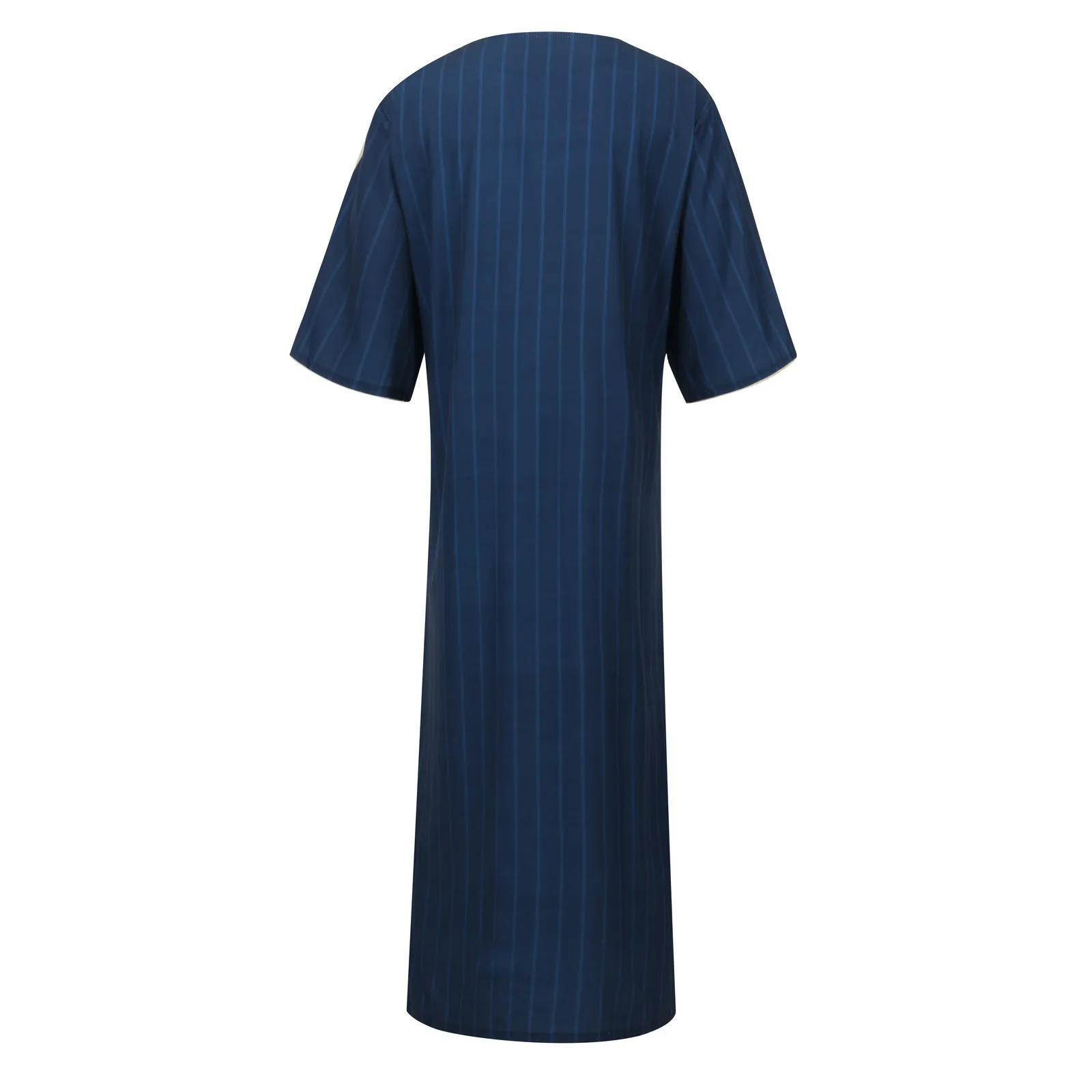 Sommer muslimische Männer Robe Kurzarm Patchwork bestickt arabischen ethnischen Stil Männer islamische Kleidung täglich kausalen losen Stil