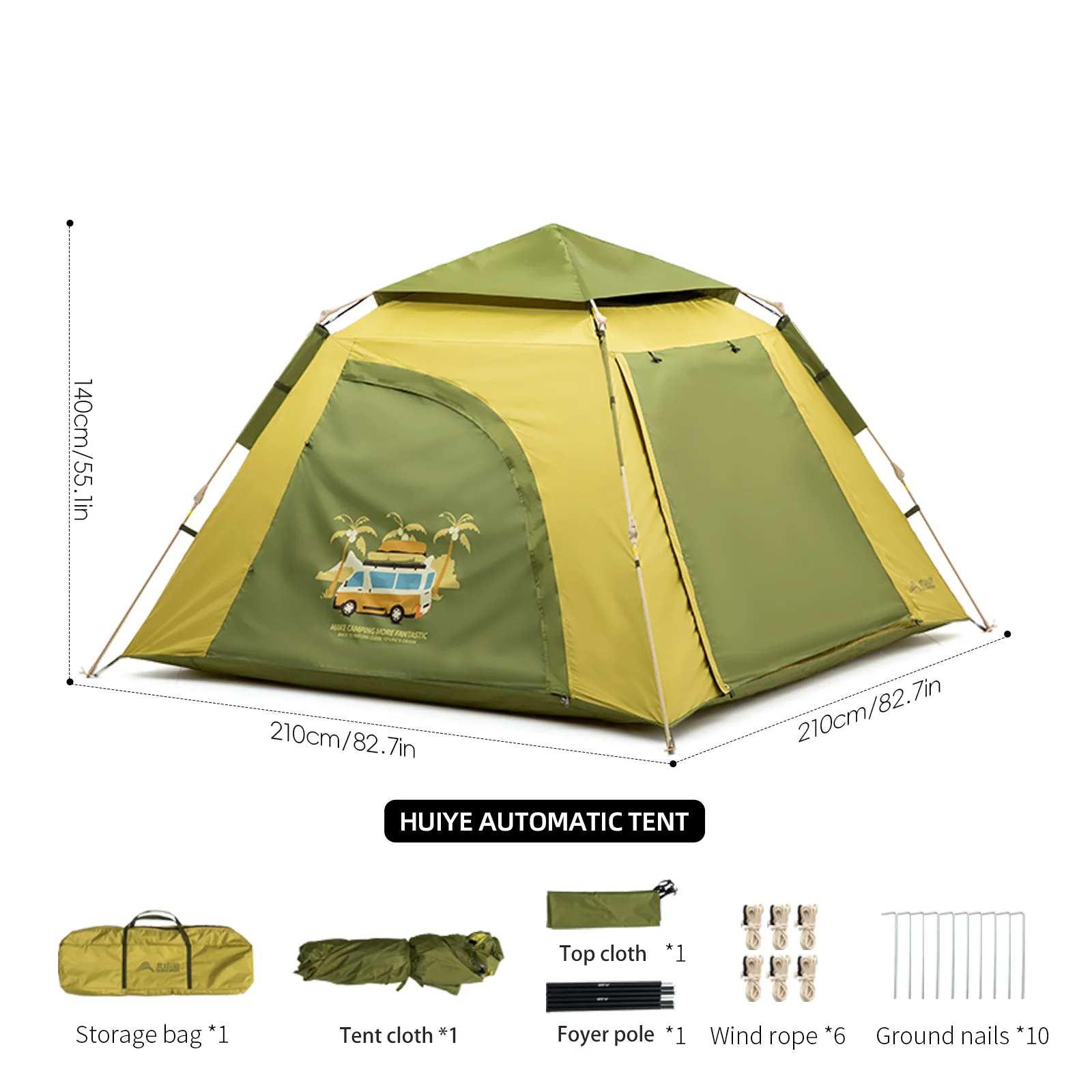 BISINNA Automatische One-touch kampeertent Draagbare zonwerende snel te openen tent voor buiten wandelen Picknick Vissen Strand