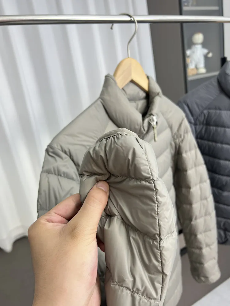 Lightweight puffer men White duck down jacket  stand collar Unisex warm down jackets Coat man winter