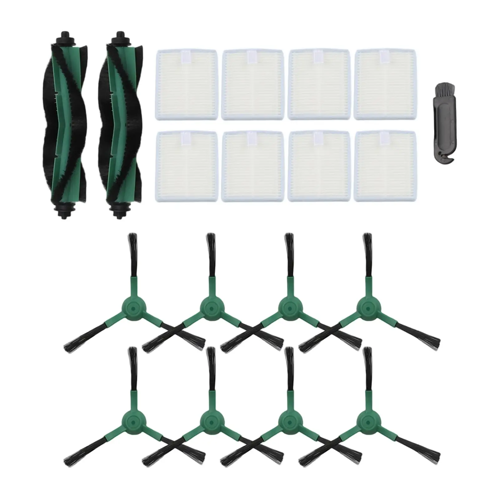 Accessories Kit With 2 Main Brushes 12 Side Brushes 8 Filters Dust Bags For VONKO S/6 P/ro Robot Vacuum Cleaner Parts