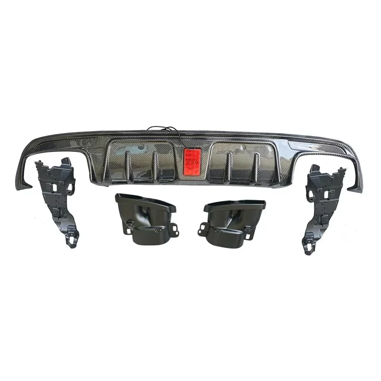 Performance Rear Bumper Diffuser Lip Exhaust Tip for  W205 C63  C43 2015-2021 Auto Parts