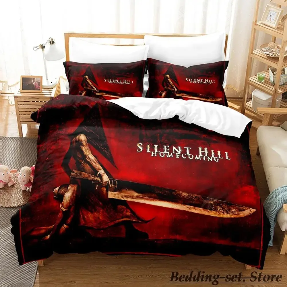 

Movie Silent Hill Bedding Set Single Twin Full Queen King Size Bed Set Aldult Kid Bedroom Duvetcover Sets parure de lit Bed