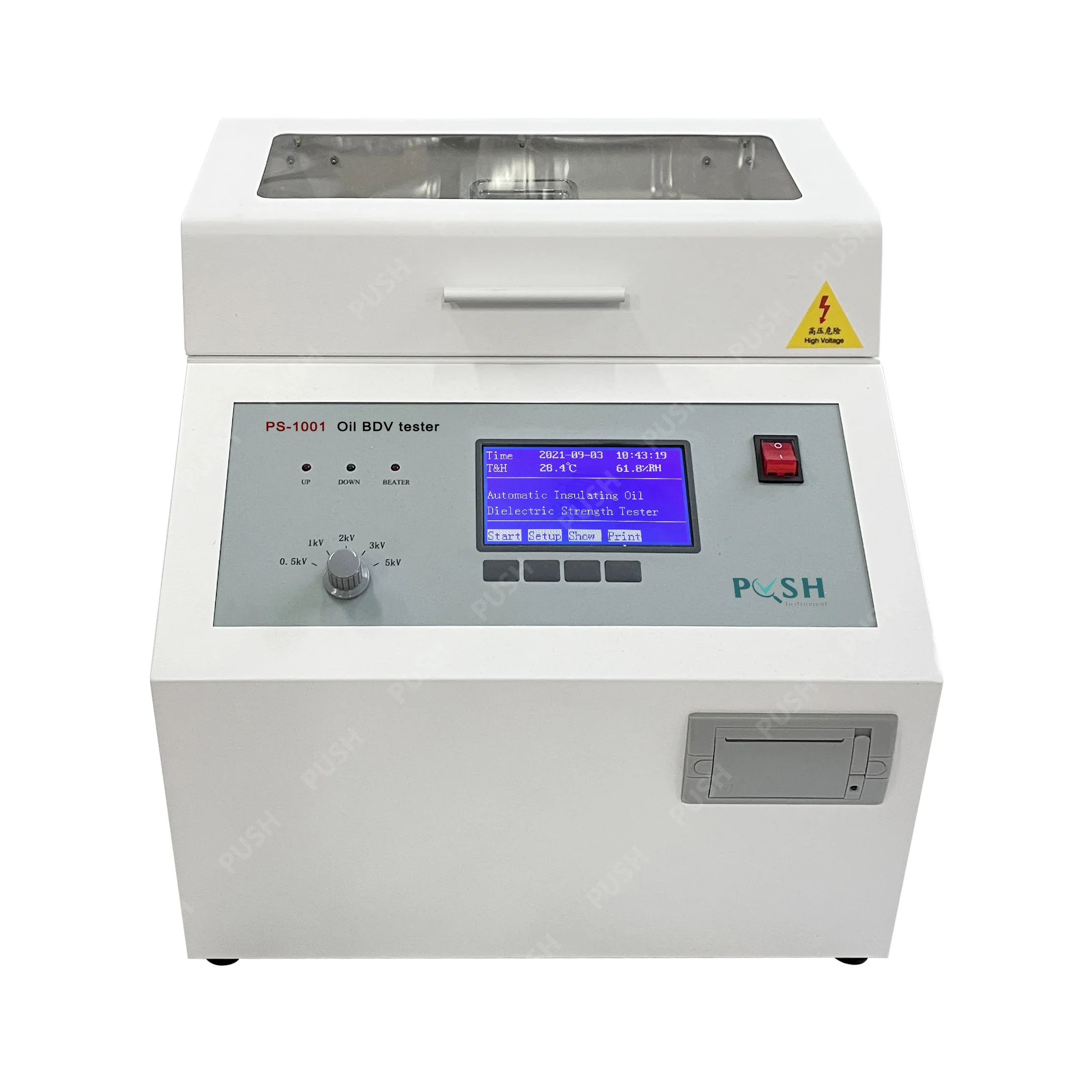 push electric oil dielectric strongs tester insulation oil test equipment bdv breakdown voltage