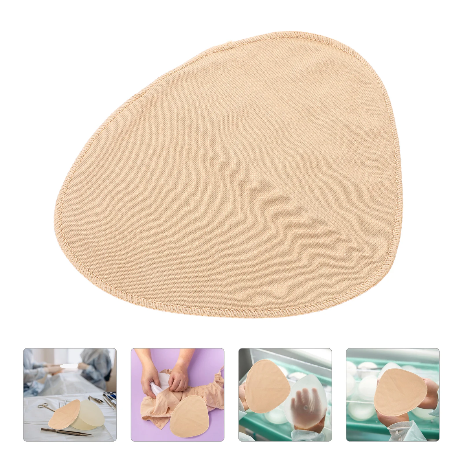 Prosthetic Breast Cotton Cover Women Pads Inserts Sleeve for Mastectomy Sponge Forms Strapless Women's Bras