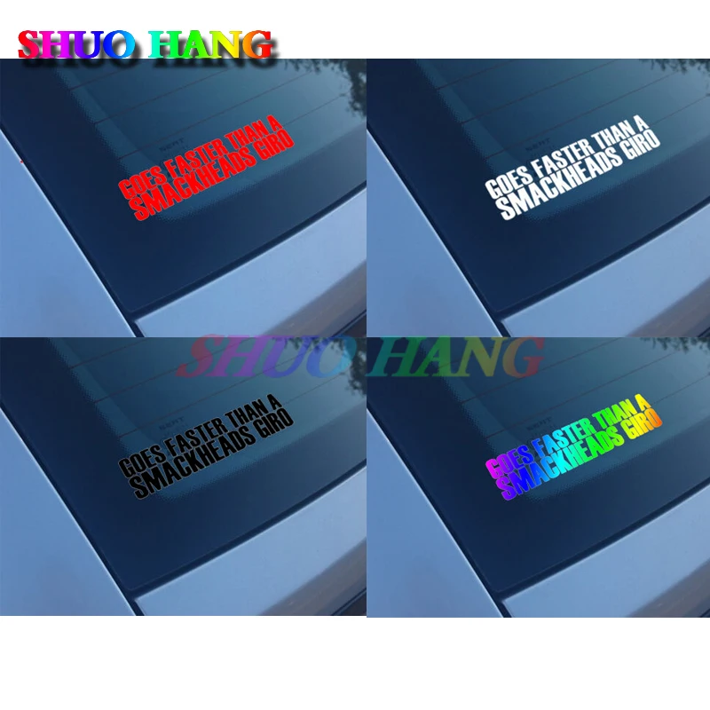 GOES FASTER THAN A SMACKHEADS GIRO GYRO FUNNY CAR STICKERS JDM DECALS DRIFT DUB Vinyl Auto Parts Window Boutique Decals PVC