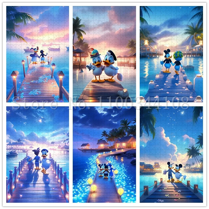 

Disney Donald Duck Jigsaw Puzzles Adults Stress Relief Toys Cartoon Puzzles Parent-Child Interactive Intelligence Toys