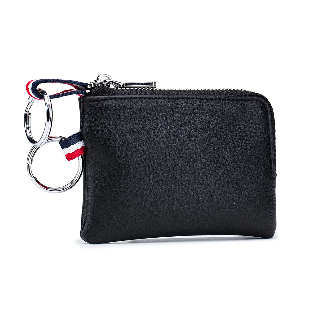 Genuine Leather Mini Coin Purse for Men Cowhide Wallets Small Coin Pocket Card Holder Mini Money Bag Portable Clutch Bags