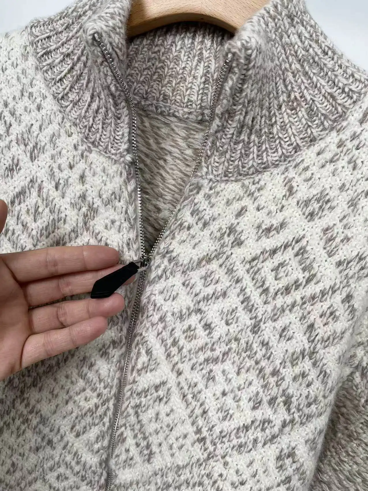 

Женский высококачественный марлевый кашемировый кардиган с воротником-стойкой, свитер, пальто