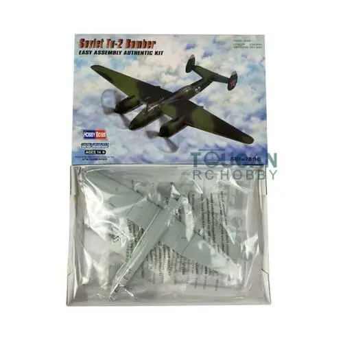 Display plástico Kits Modelo de Construção, Warcraft Plane, Soviético Tu-2 Bomber Fighter, Hobby Boss, 80298, 1/72 Aircraft, TH06240