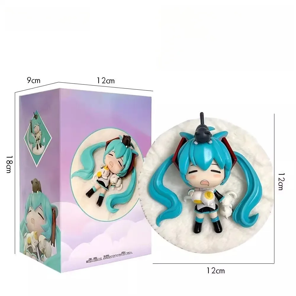 12-センチメートル初音ミク-q-バージョン睡眠手モデルおもちゃ二次元周辺美少女トレンディ人形装飾ギフト