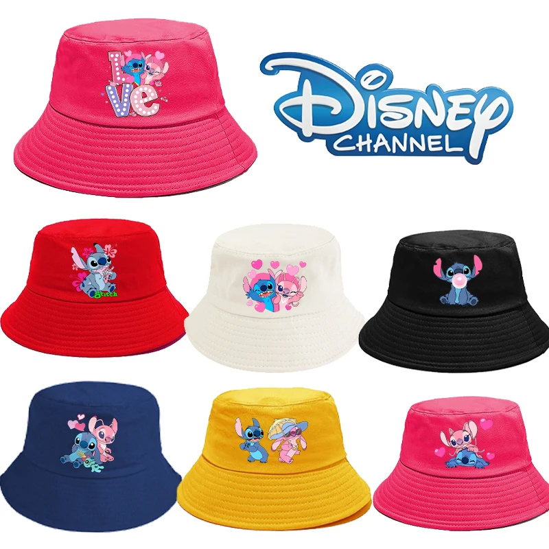 

Disney Stitch Parent-child Fisherman Hat Anime Cartoon Fashion Sunshade Cap Men Women Kids Summer Trendy Cool Outdoor Hats Gifts