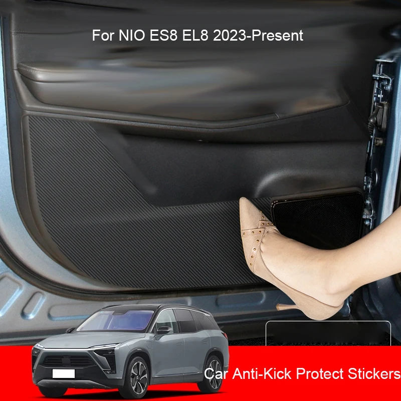 سيارة B-عمود الباب مكافحة ركلة وسادة حماية ل NIO ES8 EL8 2023-2026 الجذع المضادة للأوساخ مقاومة للخدش اكسسوارات السيارات الداخلية