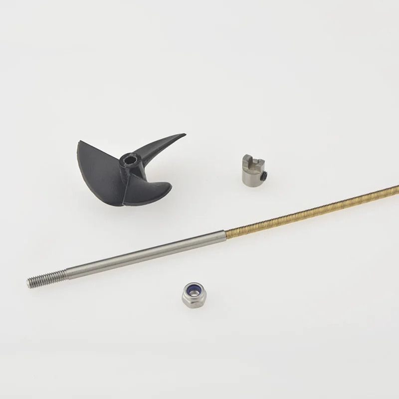 RC Boat High Quality Shaft Kit 2.35mm Flexible Axle with 3mm Hard Axle +Drive Dog + Hex Nut+3 Blades Proprller for RC Boat