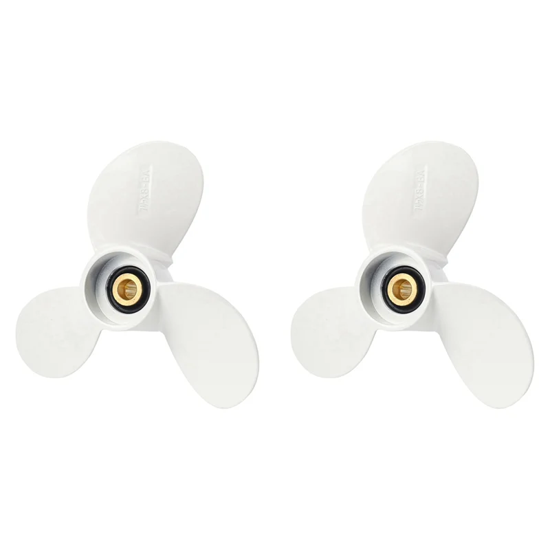 

【NEW LISTING】2X 6E0-45941-01-El Aluminum Alloy Outboard Propeller 7 1/2X8-Ba For Yamaha Mariner 4-6Hp 3 Blades 9 Spline Tooth